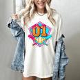 Baseball Drip Jersey Number 1 For Players & 1th Birthday Women's Comfort Colors T-Shirt Ivory Baseball Drip Jersey Number 1 For Players & 1th Birthday Women's Comfort Colors T-Shirt Ivory