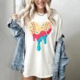 Baseball Drip Melting Ice Cream Baseball Heart Boys Girls Women's Comfort Colors T-Shirt Ivory