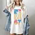 Baseball Drip USA Flag 67 Player 67th Birthday Ice Cream 67 Women's Comfort Colors T-Shirt Ivory