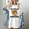 Baseball Godmother Leopard Heart Baseball Mom Game Day Women's Comfort Colors T-Shirt Ivory Baseball Godmother Leopard Heart Baseball Mom Game Day Women's Comfort Colors T-Shirt Ivory