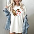 Baseball Heart Leopard Heart Sport Baseball Mom Women's Comfort Colors T-Shirt Ivory Baseball Heart Leopard Heart Sport Baseball Mom Women's Comfort Colors T-Shirt Ivory