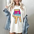 Baseball Ice Cream Drip Home Plate Glove Respect Drip 2 Side Women's Comfort Colors T-Shirt Ivory Baseball Ice Cream Drip Home Plate Glove Respect Drip 2 Side Women's Comfort Colors T-Shirt Ivory