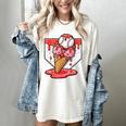 Baseball Ice Cream Drip Baseball Strawberry For Youth Red Women's Comfort Colors T-Shirt Ivory Baseball Ice Cream Drip Baseball Strawberry For Youth Red Women's Comfort Colors T-Shirt Ivory