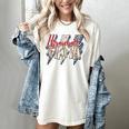 Baseball Mama Lightning Bolt Checkered Varsity Mother's Day Women's Comfort Colors T-Shirt Ivory Baseball Mama Lightning Bolt Checkered Varsity Mother's Day Women's Comfort Colors T-Shirt Ivory