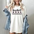Baseball Mama Retro Groovy Baseball Mom Mother Game Day Women's Comfort Colors T-Shirt Ivory
