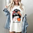 Baseball Mom Basketball Mom Of Both Messy Bun Mother's Day Women's Comfort Colors T-Shirt Ivory