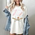 Baseball Mom Crossed Bats With Ball On Fire Distressed Women's Comfort Colors T-Shirt Ivory Baseball Mom Crossed Bats With Ball On Fire Distressed Women's Comfort Colors T-Shirt Ivory