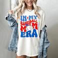 In My Baseball Mom Era Groovy Baseball Mother's Day US Flag Women's Comfort Colors T-Shirt Ivory
