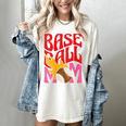 Baseball Mom Game Day Trendy Pink Leopard Mama Women's Comfort Colors T-Shirt Ivory