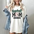 Baseball Mom Green Varsity Baseball Mama Cute Mother's Day Women's Comfort Colors T-Shirt Ivory