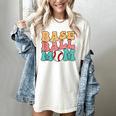 Baseball Mom Groovy Baseball Mom Women's Comfort Colors T-Shirt Ivory