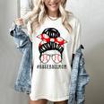 Baseball Mom Leopard Messy Bun Game Day Women's Comfort Colors T-Shirt Ivory