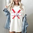 Baseball Mom Red Women's Comfort Colors T-Shirt Ivory