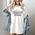 Baseball Mom Sporty Retro Baseball Team Momma Gray Women's Comfort Colors T-Shirt Ivory