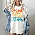 Baseball Moms Against Baseball Pants Groovy Softball Women's Comfort Colors T-Shirt Ivory