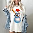 Baseball Snowman Merry Christmas Xmas Pajamas Men Women Kids Women's Comfort Colors T-Shirt Ivory Baseball Snowman Merry Christmas Xmas Pajamas Men Women Kids Women's Comfort Colors T-Shirt Ivory