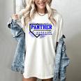 Blue Panther Baseball Home Plate Game Day Mascot Panther Women's Comfort Colors T-Shirt Ivory Blue Panther Baseball Home Plate Game Day Mascot Panther Women's Comfort Colors T-Shirt Ivory
