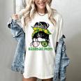 Brazil Baseball Mom Messy Bun Women's Comfort Colors T-Shirt Ivory