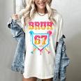 Bruh Baseball Ice Cream Drip Number 67 Player 67th Birthday Women's Comfort Colors T-Shirt Ivory