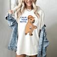 Capybara Calm Your Mitts Baseball Mom Sport Lover Tee Women's Comfort Colors T-Shirt Ivory