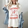 Catchers Are Built Different Baseball Catcher Women's Comfort Colors T-Shirt Ivory Catchers Are Built Different Baseball Catcher Women's Comfort Colors T-Shirt Ivory