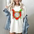Christmas Baseball Ice Cream Drip Men Women Kids Women's Comfort Colors T-Shirt Ivory