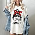 Classy Nana Life Soccer Messy Bun Baseball Mother's Day Women's Comfort Colors T-Shirt Ivory