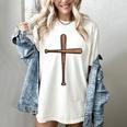 Cross Baseball Bats Christian Faith Sports Coach Pitcher Women's Comfort Colors T-Shirt Ivory Cross Baseball Bats Christian Faith Sports Coach Pitcher Women's Comfort Colors T-Shirt Ivory