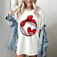 Custom Baseball Mom Number 25 Heart For Mom Mommy Raglan Baseball Tee Women's Comfort Colors T-Shirt Ivory