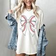 Cute Baseball Coquette Bow For Women Girls Baseball Mama Mom Women's Comfort Colors T-Shirt Ivory
