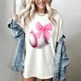 Cute Coquette Baseball Pink Bow Player & Fan Girls Women's Comfort Colors T-Shirt Ivory Cute Coquette Baseball Pink Bow Player & Fan Girls Women's Comfort Colors T-Shirt Ivory