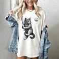 Cute Kitten Playing Baseball Hitter Bat Cool Baseball Cat Women's Comfort Colors T-Shirt Ivory