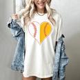 Cute Love Baseball Fast Pitch Softball Heart Baseball Mom Women's Comfort Colors T-Shirt Ivory Cute Love Baseball Fast Pitch Softball Heart Baseball Mom Women's Comfort Colors T-Shirt Ivory