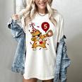 Dabbing Cool Cat Baseball 5th Birthday Women's Comfort Colors T-Shirt Ivory