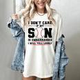 I Don't Care If My Son Is Embarrassed Baseball Mom Women's Comfort Colors T-Shirt Ivory
