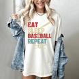 Eat Sleep Baseball Repeat Bat Ball Player Fan Women's Comfort Colors T-Shirt Ivory Eat Sleep Baseball Repeat Bat Ball Player Fan Women's Comfort Colors T-Shirt Ivory
