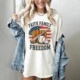 Faith Family Freedom Patriotic Christian Baseball Game Day Women's Comfort Colors T-Shirt Ivory Faith Family Freedom Patriotic Christian Baseball Game Day Women's Comfort Colors T-Shirt Ivory