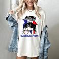 French Baseball Mom France Messy Bun Women's Comfort Colors T-Shirt Ivory