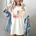 Groovy Retro I Love Hot Baseball Moms With After Game Snacks Women's Comfort Colors T-Shirt Ivory