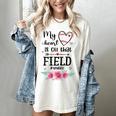 My Heart Is On That Field Ball Gigi Baseball Mom Women's Comfort Colors T-Shirt Ivory