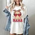 Heart Glasses Baseball Mama Baseball Mom Mother's Day Women's Comfort Colors T-Shirt Ivory