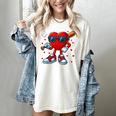 Heart Love Baseball Valentine Outfit Men Boy Women's Comfort Colors T-Shirt Ivory