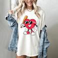 Heart Play Baseball Valentine's Day Teens Boys Girls Kids Women's Comfort Colors T-Shirt Ivory Heart Play Baseball Valentine's Day Teens Boys Girls Kids Women's Comfort Colors T-Shirt Ivory