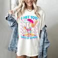 I Hit 100 Days Of School Baseball Ice Cream Drip Women's Comfort Colors T-Shirt Ivory