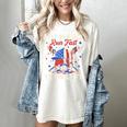 Hit Hard Run Fast Turn Left Baseball Cream Drip Crossed Bats Women's Comfort Colors T-Shirt Ivory