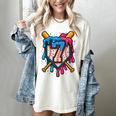 HUGvyn 7th Birthday Baseball Ice Cream Drip Number 7 Kid Boy Women's Comfort Colors T-Shirt Ivory