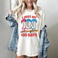 HUGvyn I Just Hit 100 Days Of School Baseball Ice Cream Boys Women's Comfort Colors T-Shirt Ivory HUGvyn I Just Hit 100 Days Of School Baseball Ice Cream Boys Women's Comfort Colors T-Shirt Ivory