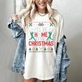 I’Ll Be Home For Christmas Baseball Ugly Sweater Art Women's Comfort Colors T-Shirt Ivory