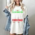 I'Ll Be Home For Christmas Baseball Xmas Women's Comfort Colors T-Shirt Ivory