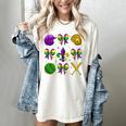 Mardi Gras Baseball Coquette Bow Fat Tuesday Parade Girls Women's Comfort Colors T-Shirt Ivory Mardi Gras Baseball Coquette Bow Fat Tuesday Parade Girls Women's Comfort Colors T-Shirt Ivory